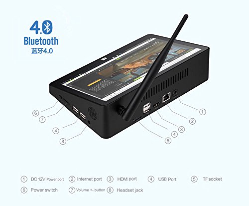BOLV Pipo X10 Z83 MINI PC 10,8 Zoll Z8300 Dual-OS-Tablette PC Windows 10 + Android 5.1 4G / 64G 802.11 b / g / n LAN Kapazitive Pipo X10 Touch-Screen-Set-Top-Box - 4