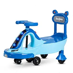 Baybee Nexus Magic Swing Cars for Kids/Baby | Twister Magic Car for Kids with LED Light, PP Scratch Free Wheels | Swing Car | Baby Car, Ride on Magic Car for Kids 3 to 8 Years Boys & Girls (Blue)