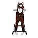 Heritage Deluxe 68cm Rocking Horse With Sounds & Moving Mouth Dark Brown