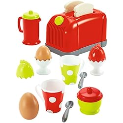 Jouets Ecoiffier - 1231 - Coffret toaster + petit déjeuner pour enfants - 17 pièces - Dès 18 mois - Fabriqué en France