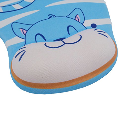 SANKA Alfombrilla de Rat n con Imagen Animal para Mu eca con Gel Oval Gato Azul SANKA Alfombrilla de Rat n con Imagen Animal para Mu eca con Gel Oval Gato Azul