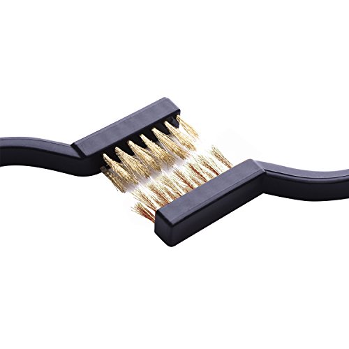 eBoot Mini Drahtbürste Set für Reinigung von Schweißschlacke und Rost, 6 Stück, Messing - 3