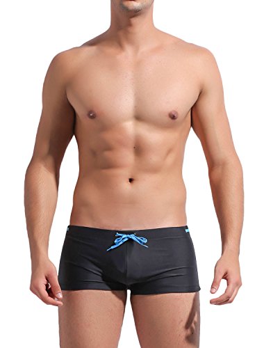 Preisvergleich Produktbild Ateid Herren Badehose Kurze Schwimmhose Boxer Badepants, Schwarz M