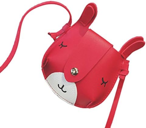 Clearance/BESTOPPEN Girl Cross Body Bag,Fashion Cute Cartoon Fox Leather Handbag Girls Shoulder Bag Lovely Mini Crossbody Bag Casual Small Party Messenger Handbag for Girls Gift (Red)