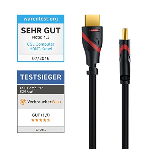15m – Ultra HD 4k HDMI Kabel | High Speed with Ethernet | Kabel 3 fach geschirmt / inkl. Stecker- und Kontaktschirmung | 4K Ultra HD 2160p bei 30 Hz / Full HD 1080p | 3D / ARC / CEC | AWG24 (Kabeldurchschnitt für Überlängen) | schwarz | 15,0 Meter - 2