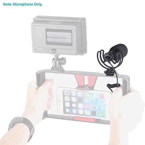 Neewer Micro Cam  ra Video Shotgun Microphone Cardio  de    Condensateur avec Amortisseur pour Canon  Nikon  Sony A7RII  A7  Panasonic GH5 GH4 GoPro Cameras  iPhone 7 7Plus  Samsung Smartphones NW-VM10 