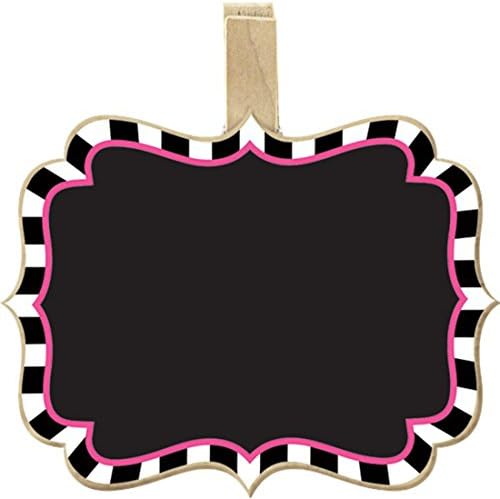 magic Party Party Decoration Mini Chalkboard Message Board with Clip/Memo Chalk Board – Black (8 Pieces)