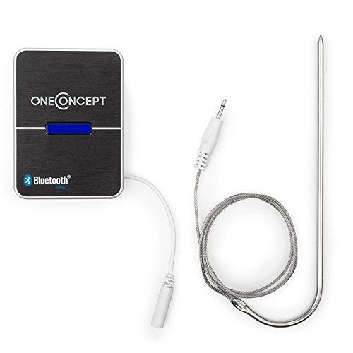 oneConcept Meatmaster Bratenthermometer Fleisch-Thermometer zum Kochen Braten und Grillen (Funk-Bluetooth-Verbindung, Temperaturüberwachung per App, geeignet für Android Smartphone-Handys) schwarz - 4