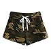 Produktbild Jaminy Damen Heiße Hose,Lässige Lockere Shorts Strand Mädchen Hohe Taille Kurze Hose Badeshorts Damen Schutz Schwimmen Bikinihose Wassersport Schwimmshorts Boardshorts (S, Tarnung)