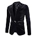 Produktbild catmoew Herrenanzug Slim Fit Freizeit Herren Blazer Sakko Herren Cord Anzug Slim Fit One Knopf Smart Mantel Einfarbig Lässig Business Blazer Sakko Jacke