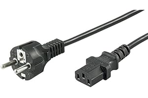 CLICK HELP Cavo di Alimentazione 1,8M EUR CEE 7/7 SCHUKO-IEC 320 C13 Alimentatore PC, Monitor, Computer, TV, Stampante