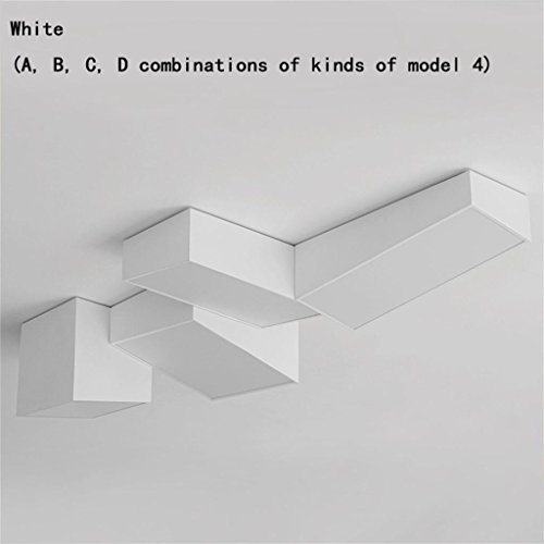 Preisvergleich Produktbild TOYM-Einfache und moderne Kombination Lampen Schlafzimmer Balkon Wohnzimmer kreative Geometrie Winkelgetriebe weiß LED-Deckenleuchte, weiß