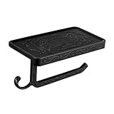 2-in-1 Multifunktions-Halter.Mobiltelefonen Halterung Ständer Regal,Es kann nicht nur halten WC-Papier, sondern auch eine Ablage für Handy, Schlüssel, Aschenbecher, Uhren, Brillen und anderen setzen kleinen Geräte auf.