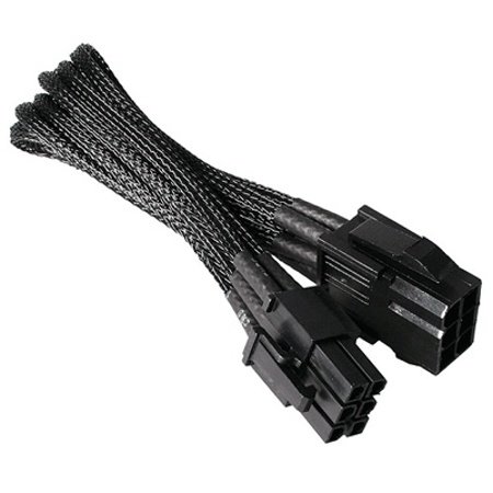 Preisvergleich Produktbild NZXT 6-Pin PCIe Verlängerung 25cm - premium sleeved black