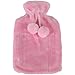 Hot Water Bottle With Removable Pink Faux Fur Cover