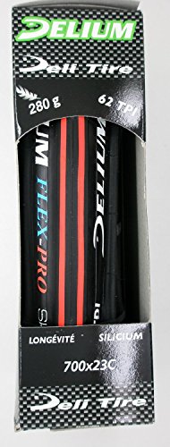 Cubierta Rojo Antipinchazos Neumatico Rueda 700 x 23C Bicicleta 62 TPI