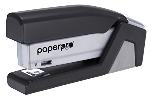 PaperPro OneFinger - Grapadora compacta (capacidad 15 hojas), color gris