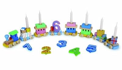 Goki - GK106 - Train anniversaire - avec Chiffres interchangeables 1-6 Ans