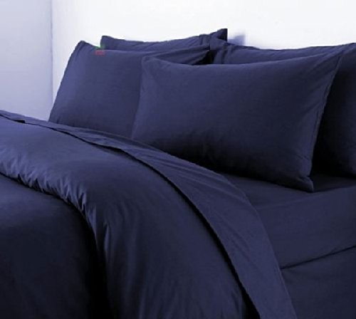 Think-Louder Plain Dyed Duvet Set Quilt Cover Set Includes Pillowcases In Single Double King Sorboert Blue Double