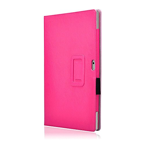 Tasche für Microsoft Surface 3 mit praktischer Stand Funktion aus robustem Kunstleder kombiniert Schutz und Design für Ihr Microsoft Surface 3 Hülle Cover Case Pink von UC Express® - 6