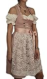 Neue mit Etikett Golden Trachten Dirndl Set Trachtenkleid Rosa mit Weiß gepunktet Gr 34 bis 42 518GT (38)