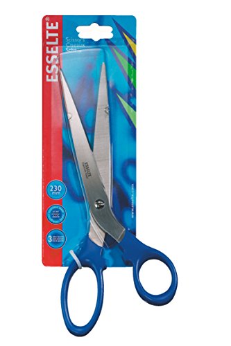 Esselte-Leitz 82123 Papierschere 2000, 230 mm, 9 Zoll, Griff blau