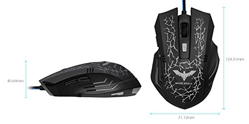 Havit Raton Gaming LED Raton Gaming Mouse HV-MS672 Al  mbrico Rat  n para Juegos 2400 dpi 6 Bot  n Rat  n Cableado Ergon  mico  7 Colores LED Relajantes
