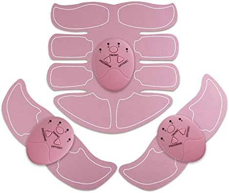 devekop Smart EMS Electric Pulse Treatment Massager Abdominal Muscle Trainer Wireless Sports Muscle Smart Fitness Body Massager (Pink)