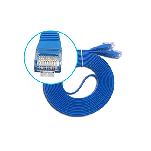 0,3m – 1 Stück 1000 Mbit/s Gigabit Lan | Flach | Slim | Patchkabel | Verlegekabel Multi Kabel Flach Cat6 RJ45 Snagless Netzwerk Ethernet-Patchkabel Everlasting & höchst zuverlässig Cat6-Ethernet-Kabel unterstützt bis zu 550 MHz und ist am besten für Fast Ethernet, Gigabit Ethernet und 11-Gigabit-Ethernet - 5