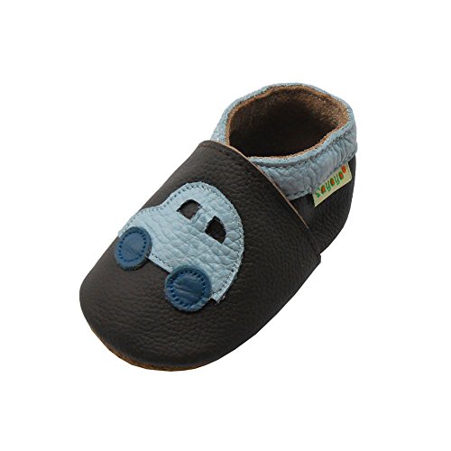 Sayoyo Babyschuhe WeichesLeder Lauflernschuhe Krabbelschuhe Babyschuhe Mit Auto