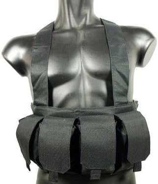 MetalTac Black 6 Pocket Light duty chest Rig by MetalTac