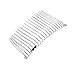 OULII Bridal veil comb 7.8cm 20 Teeth Fancy DIY Metal Wire Hair Clip Comb (Silver)