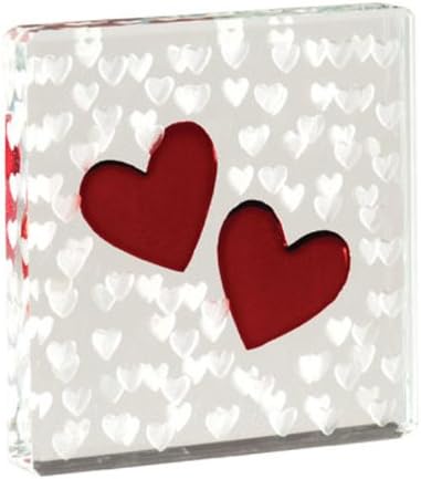 Spaceform Miniature Glass Token - 2 Hearts