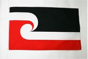 AZ FLAG - Bandera Maori - 90x60 cm - Bandera De Nueva Zelanda 100% Poliéster Con Ojales de Metal integrados - 50g - Colores Vivos Y Resistente A La Decoloración