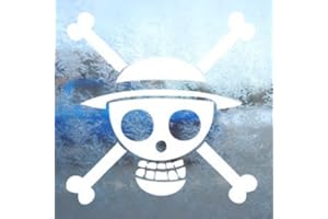 TESTEL Autocollant One Piece Luffy, décalcomanie, blanc, vinyle, fenêtre de voiture, ordinateur portable, autocollant blanc
