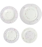 Brandani Servizio Piatti Tavola 18 Pezzi Burlesque Porcellana Bianca