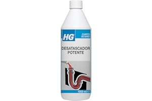 HG Desatascador de Cañerías y Tapones, Elimina Eficazmente los Atascos de Cañerías y Limpia los Desagües Rápidamente, Fregaderos, Platos y Sifones de Ducha Bloqueados (1 Litro)