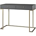 Ameriwood Home 9855408COM Writing Desk, Wood Material, Grey (Graphite Grey), 19.7 in x 41.6 in x 30.9 in