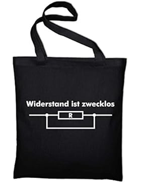 Widerstand ist zwecklos Fun Sprüche Jutebeutel, Beutel, Stoffbeutel, Baumwolltasche