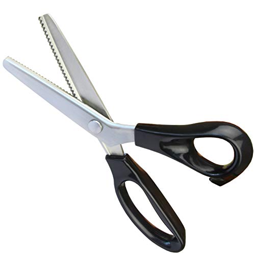 Hui Tong Tijeras Zig Zag,Tijeras Costura Zig Zag,Tijera Dentada para Tela,Tijeras+Dentadas,(Serrated 3mm)