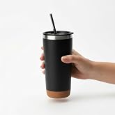 Deconox 590 ml Paslanmaz &Ccedil;elik Pipetli Termos Kupa - 4 Renk Se&ccedil;eneği (Siyah, Yeşil, Gri, Mavi) - Sıcak ve Soğuk Tutan Mug - A