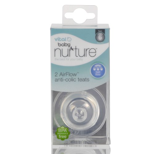 Vital Baby Nurture Fast Flow Silicone Bottle Teat (Pack of 2)