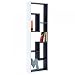 Produktbild Regal schwarz / weiß Holz Standregal Wandregal CD Bücherregal Aufbewahrung Jugendzimmer Kinderzimmer Büroregal Ordnerregal