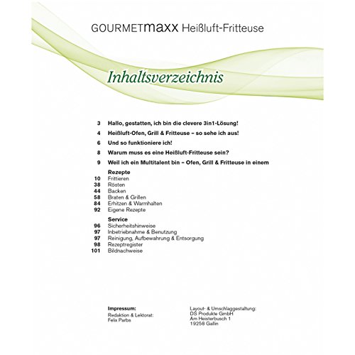 GOURMETmaxx Buch Heißluft-Fritteuse mit 70 Rezepten - 2