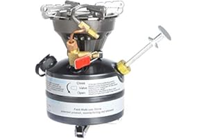 Lixada Camping Metal Estufa de Gasolina Portátil + Quemador de 750 ml Botella de Combustible + Parabrisas de 8 Platos+Bolsa de Transporte+ Herramienta de Mantenimiento para Picnic de Senderismo