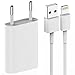 Produktbild CEYRO Ladeset Ladekabel mit Netzteil kompatibel mit iPhone XS, XR, XR Max, X, 8, 8 Plus, 7, 7 Plus, iPad 4, Pro, Mini, 2 - in weiß