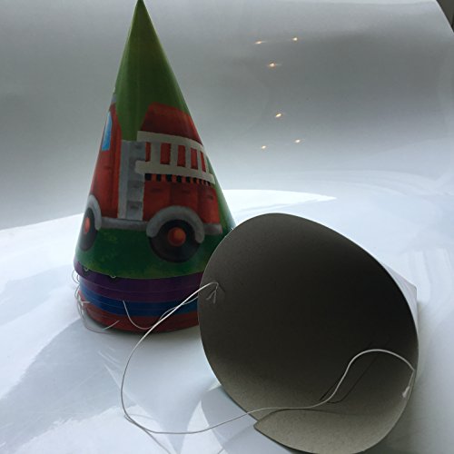 8 Partyhütchen * FAHRZEUGE * für Kindergeburtstag oder Mottoparty // Hüte Hats Bus Polizei Feuerwehr - 4