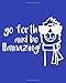 Produktbild Go Forth And Be Llamazing: 108 Page College Ruled Notebook 8x10 : Royal Blue Cover