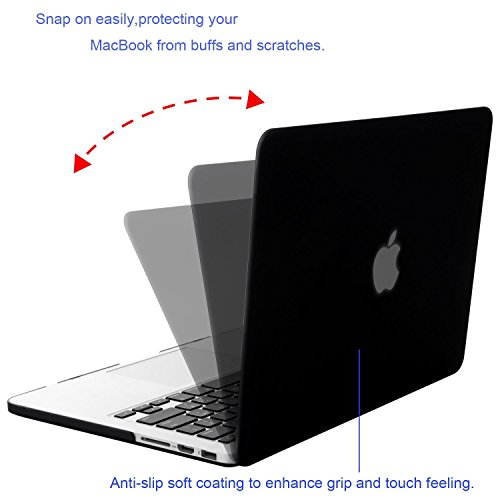 MOSISO MacBook Pro 15 Retina Hülle (NO CD-ROM Drive) – Ultra Slim Hochwertige Plastik Hartschale Tasche Schutzhülle Snap Case für MacBook Pro 15 Zoll with Retina Display (Model A1398), Schwarz - 2