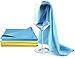 Produktbild YouniClean 4 Stück 40 x 40 cm Profi Glaspoliertücher Microfaser/blau-gelb